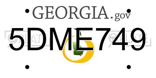 5DME749 Georgia License Plate