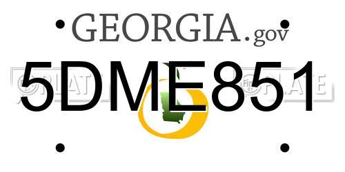 5DME851 Georgia License Plate