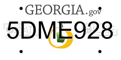 5DME928 Georgia License Plate