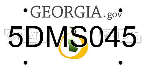 5DMS045 Georgia License Plate