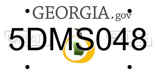 5DMS048 Georgia License Plate