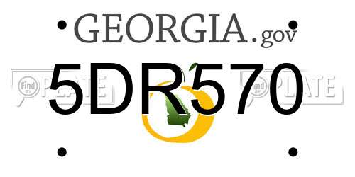 5DR570 Georgia License Plate