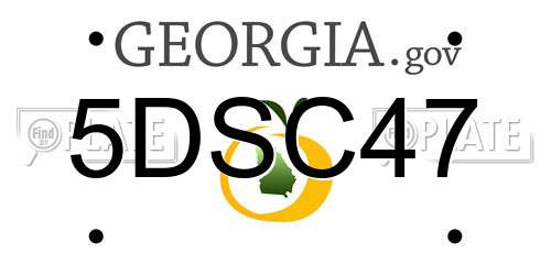 5DSC47 Georgia License Plate