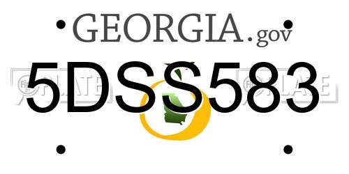 5DSS583 Georgia License Plate