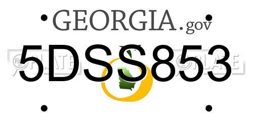 5DSS853 Georgia License Plate