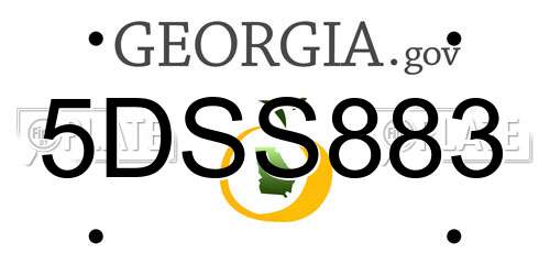 5DSS883 Georgia License Plate