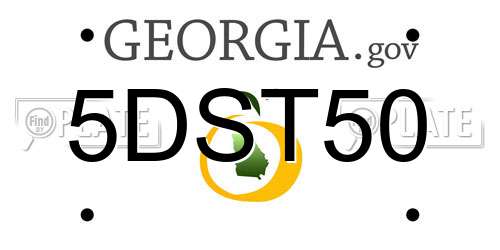 5DST50 Georgia License Plate