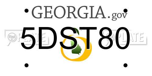 5DST80 Georgia License Plate