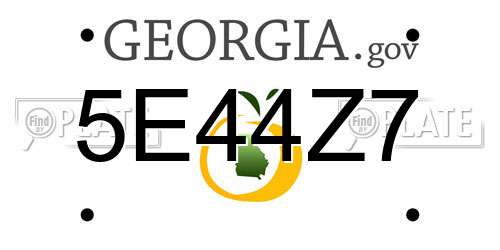 5E44Z7 Georgia License Plate