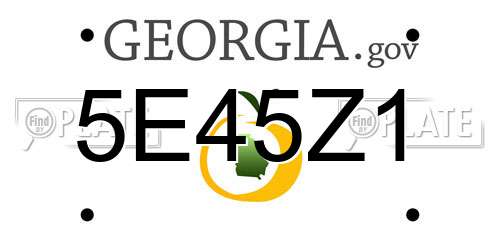 5E45Z1 Georgia License Plate
