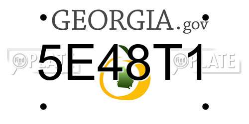 5E48T1 Georgia License Plate