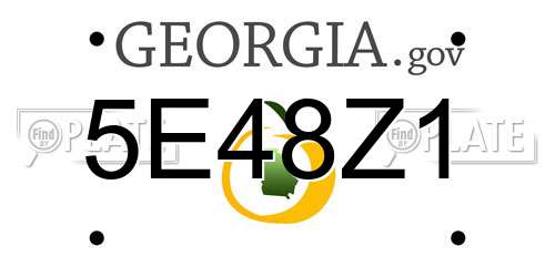 5E48Z1 Georgia License Plate