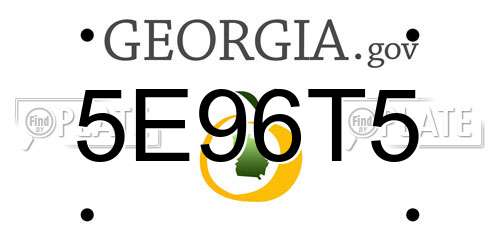 5E96T5 Georgia License Plate