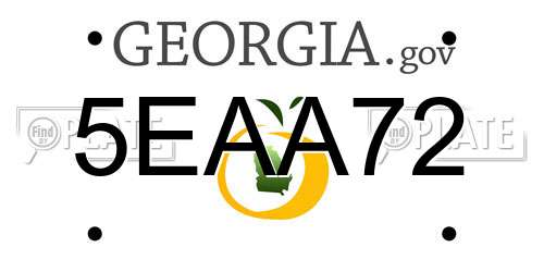 5EAA72 Georgia License Plate