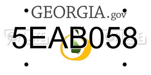 5EAB058 Georgia License Plate