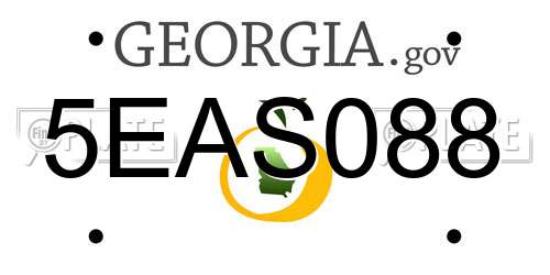 5EAS088 Georgia License Plate