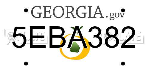 5EBA382 Georgia License Plate
