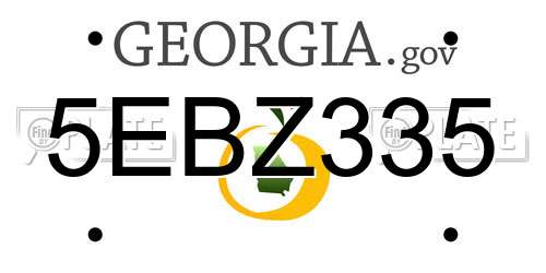 5EBZ335 Georgia License Plate