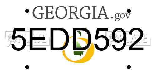 5EDD592 Georgia License Plate