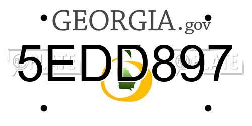 5EDD897 Georgia License Plate