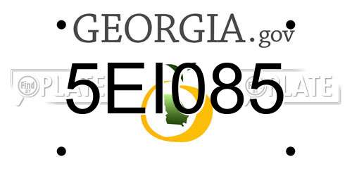 5EI085 Georgia License Plate