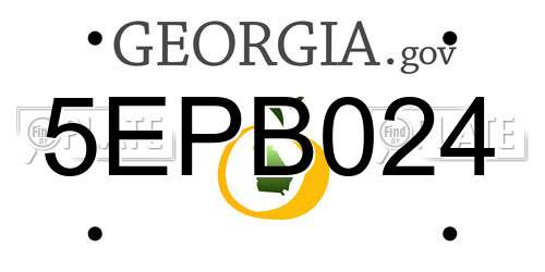 5EPB024 Georgia License Plate