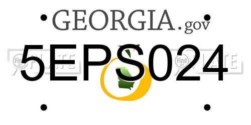 5EPS024 Georgia License Plate