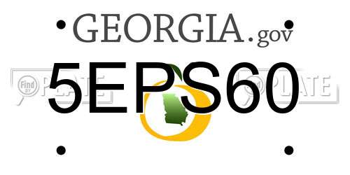 5EPS60 Georgia License Plate