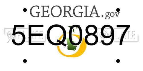 5EQ0897 Georgia License Plate