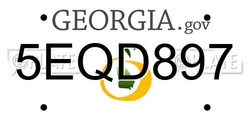 5EQD897 Georgia License Plate