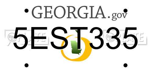 5EST335 Georgia License Plate