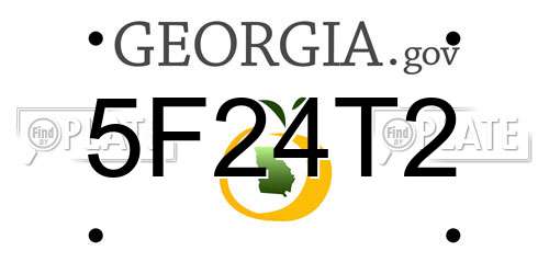 5F24T2 Georgia License Plate