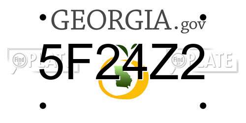 5F24Z2 Georgia License Plate