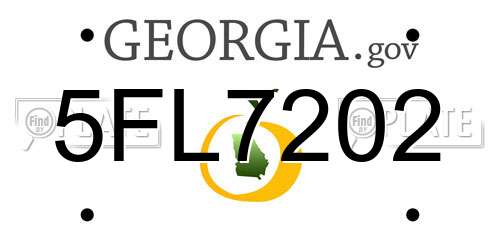 5FL7202 Georgia License Plate