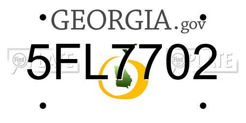 5FL7702 Georgia License Plate