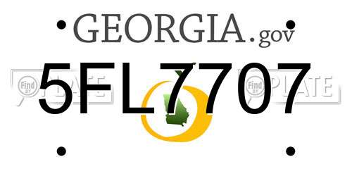 5FL7707 Georgia License Plate