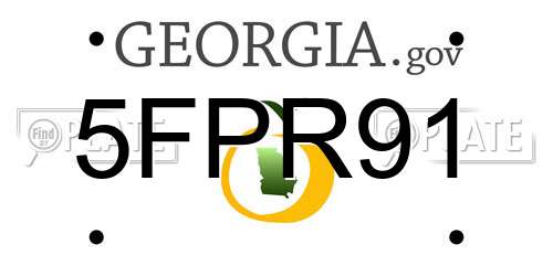 5FPR91 Georgia License Plate