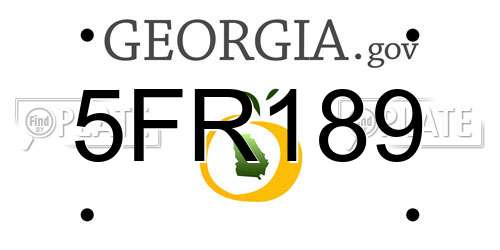 5FR189 Georgia License Plate