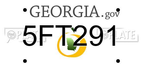 5FT291 Georgia License Plate