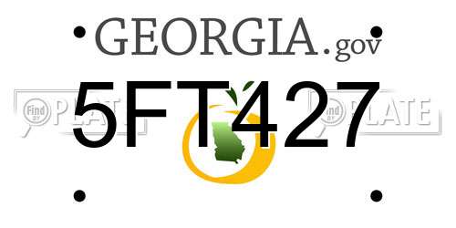 5FT427 Georgia License Plate