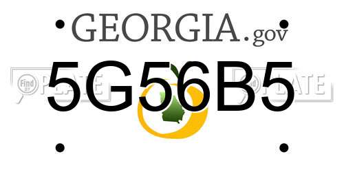 5G56B5 Georgia License Plate