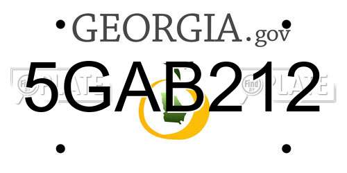 5GAB212 Georgia License Plate