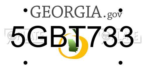 5GBT733 Georgia License Plate