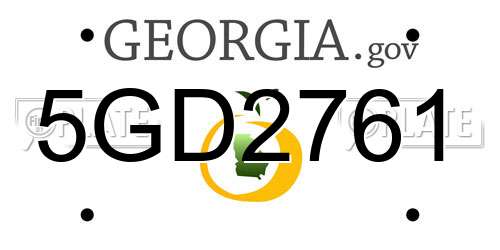 5GD2761 Georgia License Plate