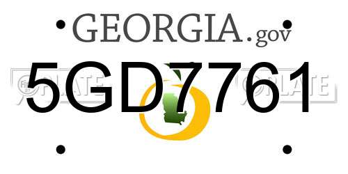 5GD7761 Georgia License Plate