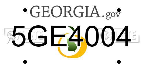 5GE4004 Georgia License Plate