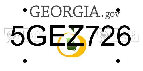 5GEZ726 Georgia License Plate