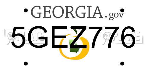 5GEZ776 Georgia License Plate