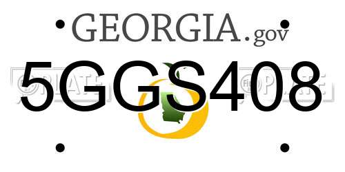5GGS408 Georgia License Plate