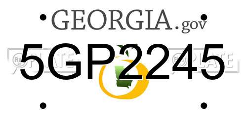 5GP2245 Georgia License Plate